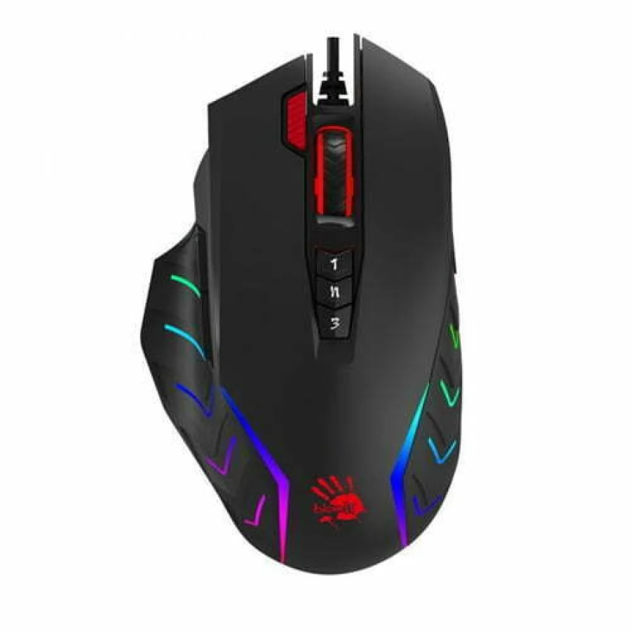 A4TECH BLOODY J95s 2-FIRE RGB ANIMATION Stone Black Wired Gaming Mouse